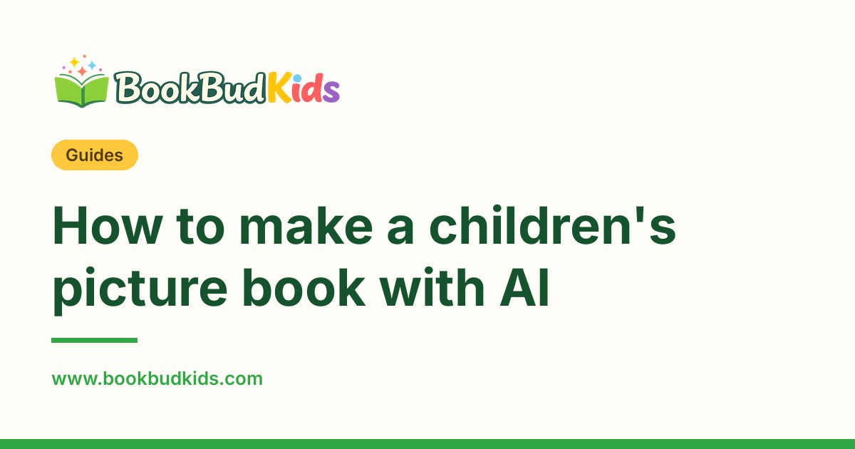 How to make a children's picture book with AI